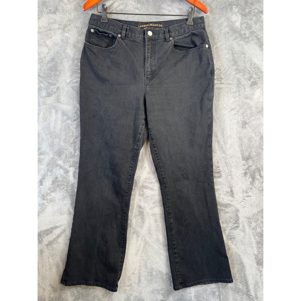 Lauren Jeans Co Jeans Womens 12 32x29 Black Straight Leg Hight Waist Y2K*
